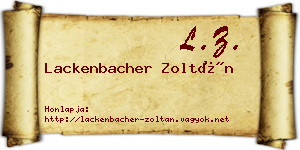 Lackenbacher Zoltán névjegykártya
